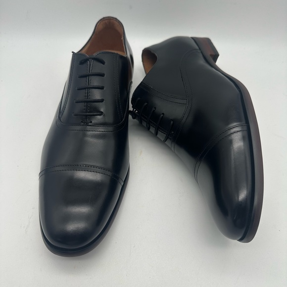 BRAND NEW Desai Classic Oxford Black Leather Dress Shoes, Mens EU 44, US 11 - Picture 4 of 8